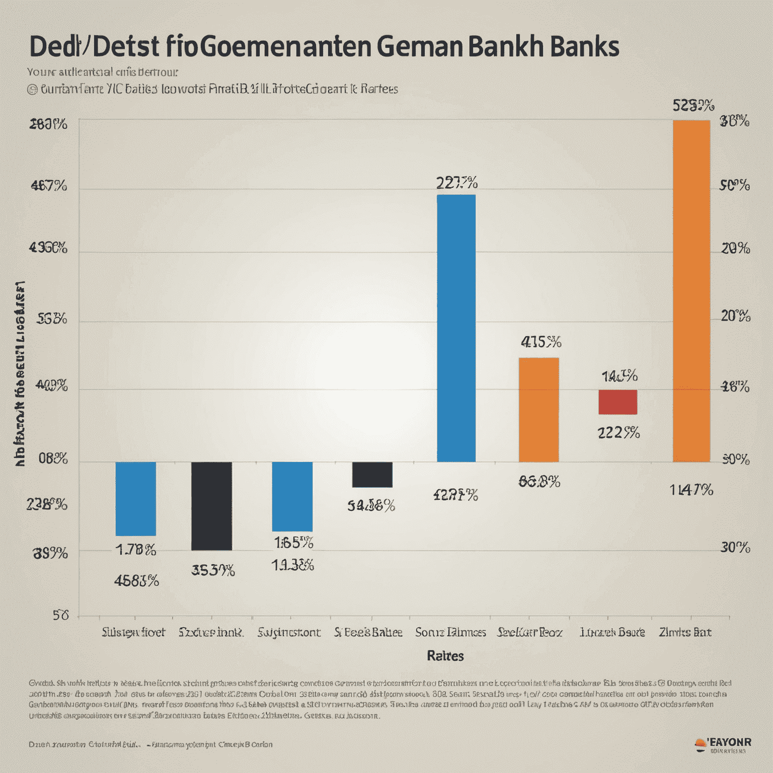 Grafik zeigt verschiedene Festgeldzinssätze deutscher Banken im Vergleich