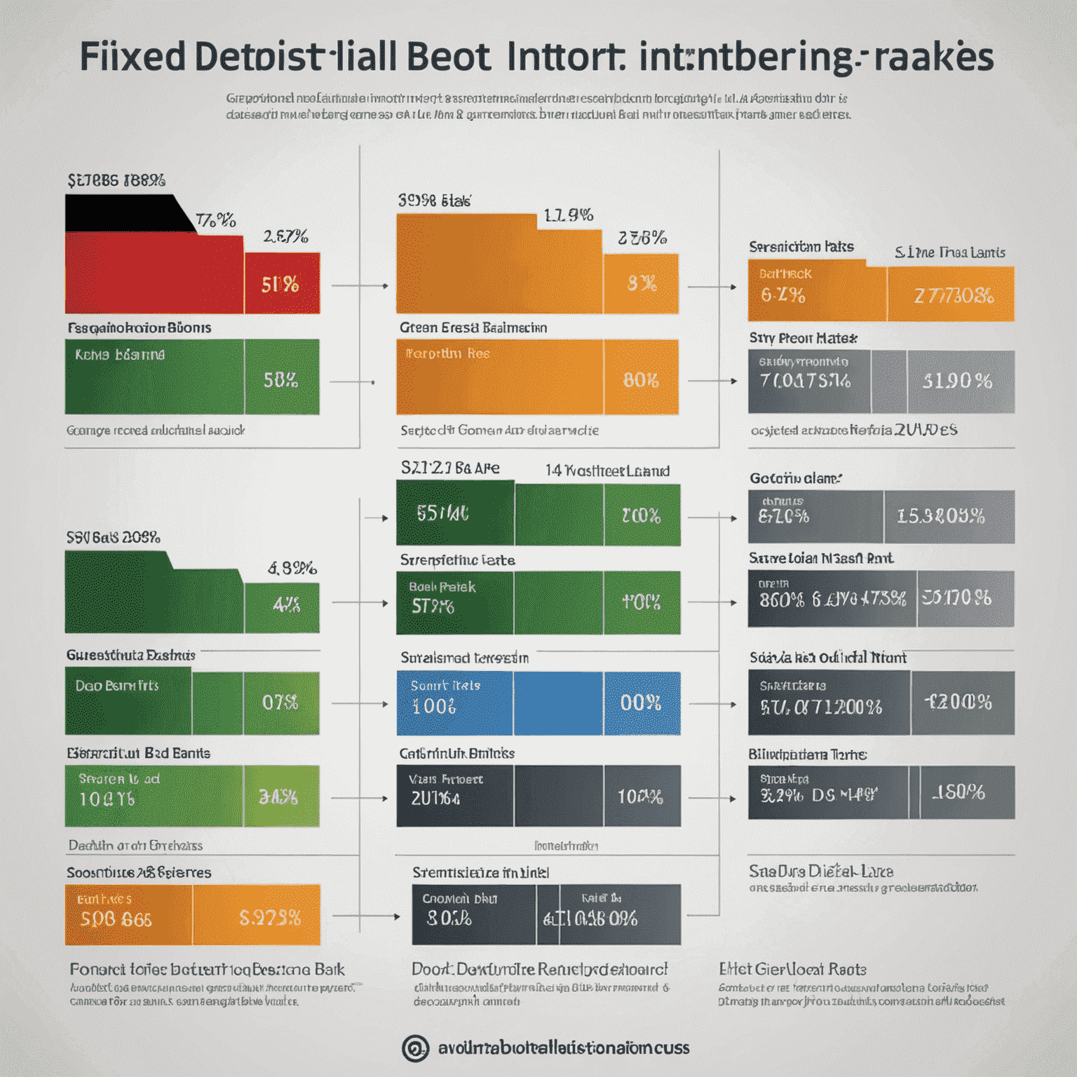 Grafische Darstellung von Festgeldzinsen verschiedener deutscher Banken