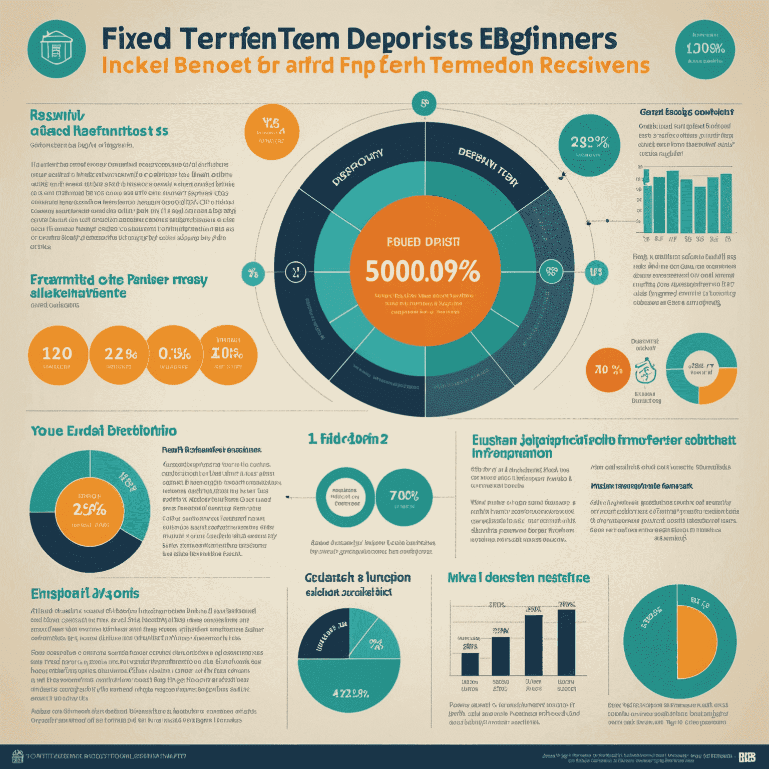 Infografik erklärt das Konzept von Festgeld für Anfänger